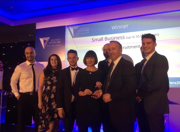 Our Distinct team on stage as we were announced the winners of Small Business of the Year 2020